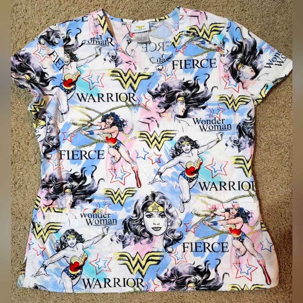 Wonder Woman scrub top